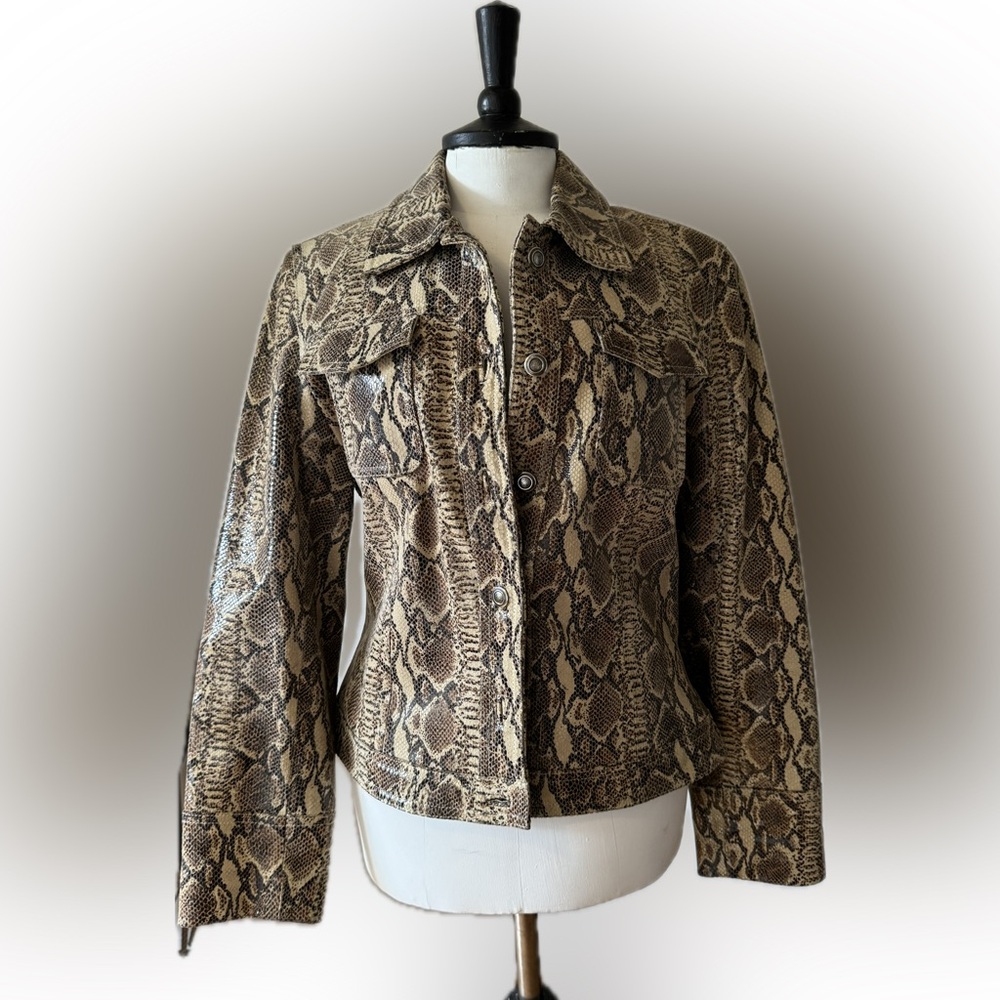 elements by vakko Leather Jacket